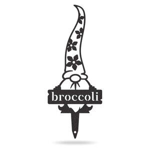 NEW Broccoli Garden Gnome Stake